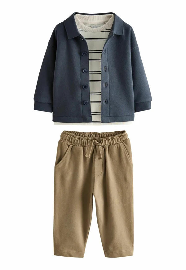 REGULAR FIT - SET 3 PEICE . - Jogginghose - navy blue and tan