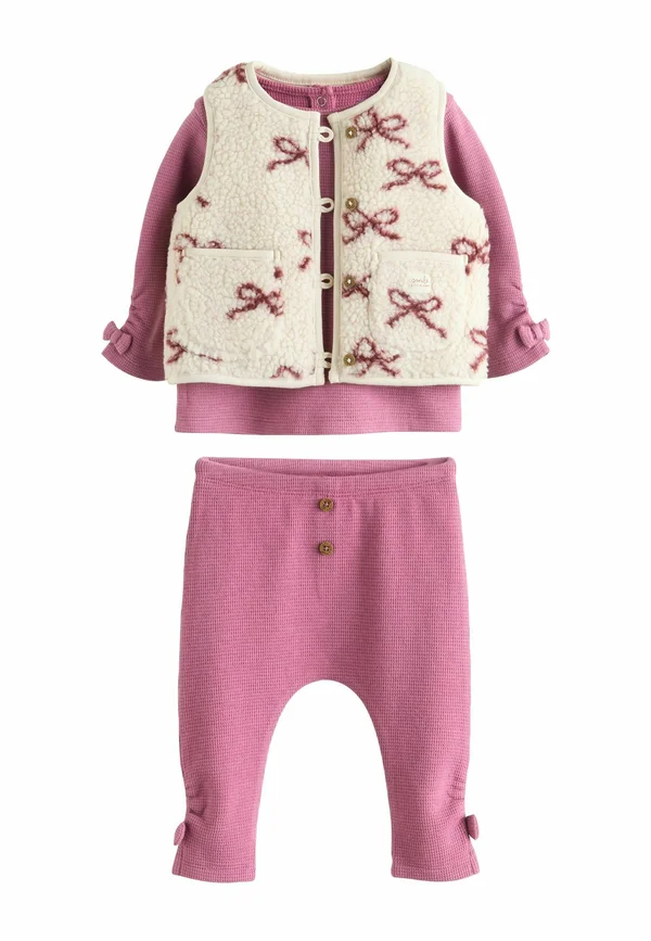 REGULAR FIT - SET 3 PIECE - Weste - burgundy red