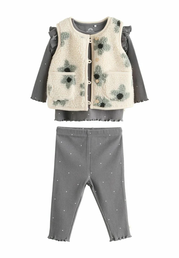 REGULAR FIT - SET 3 PIECE - Weste - grey floral