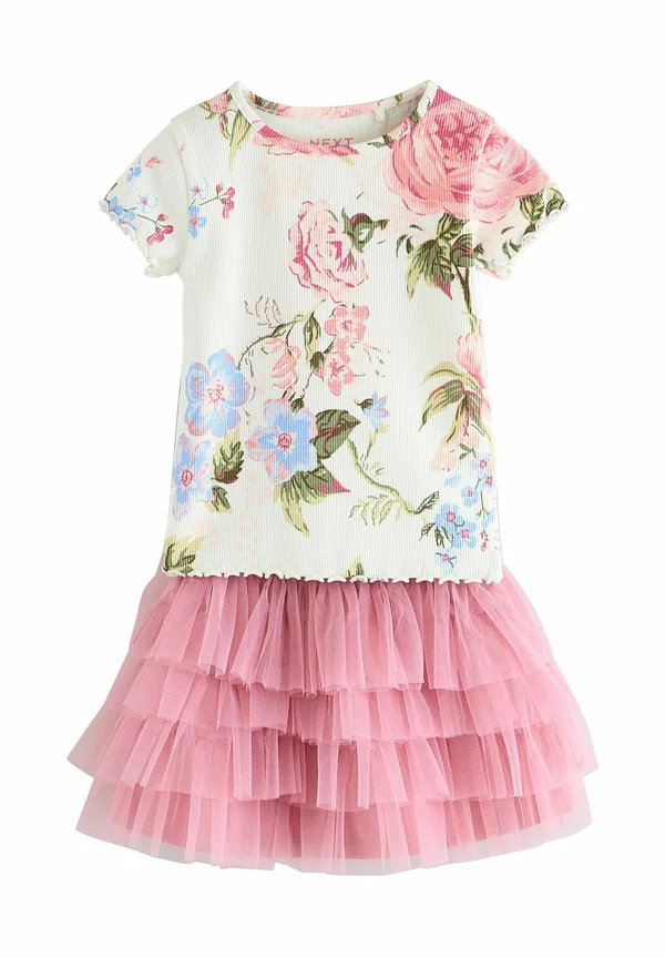 REGULAR FIT -SET - A-Linien-Rock - pink floral