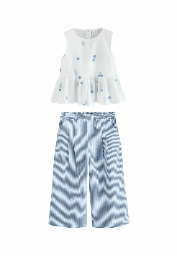 REGULAR FIT - SET - Bluse - blue white embroidered