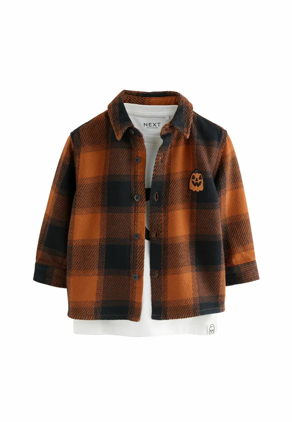 REGULAR FIT SET  - Hemd - rust black halloween