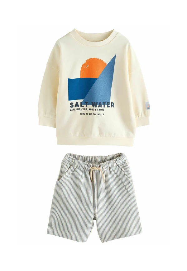 REGULAR FIT SET - Jogginghose - ecru white blue