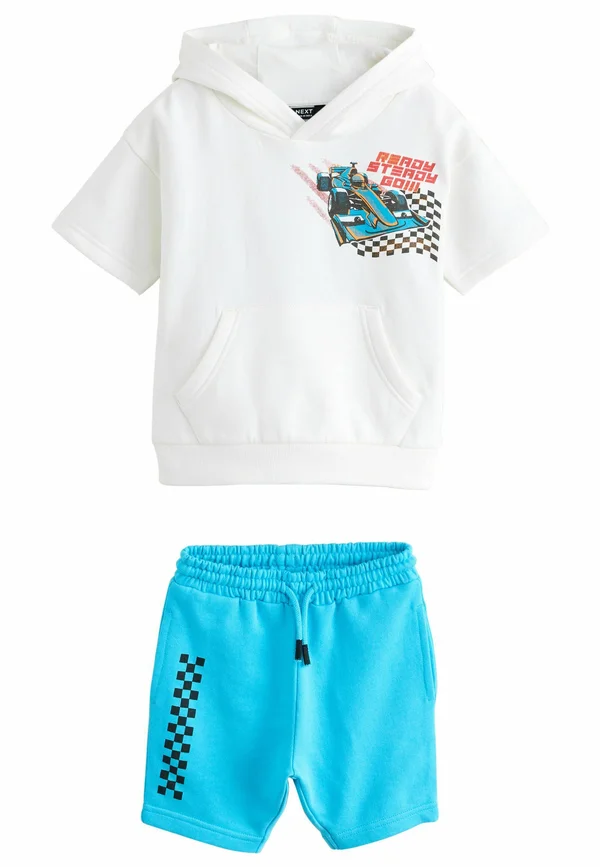 REGULAR FIT SET - Jogginghose - white aqua