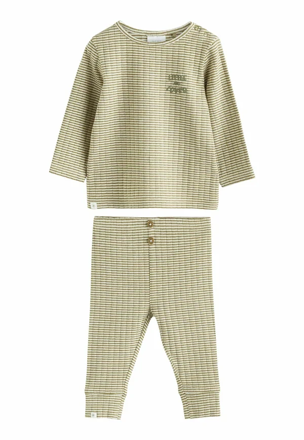 REGULAR FIT - SET  - Leggings - Hosen - green white striped