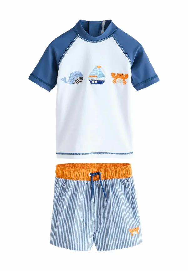 REGULAR FIT - SET - Shorts - blue white stripe