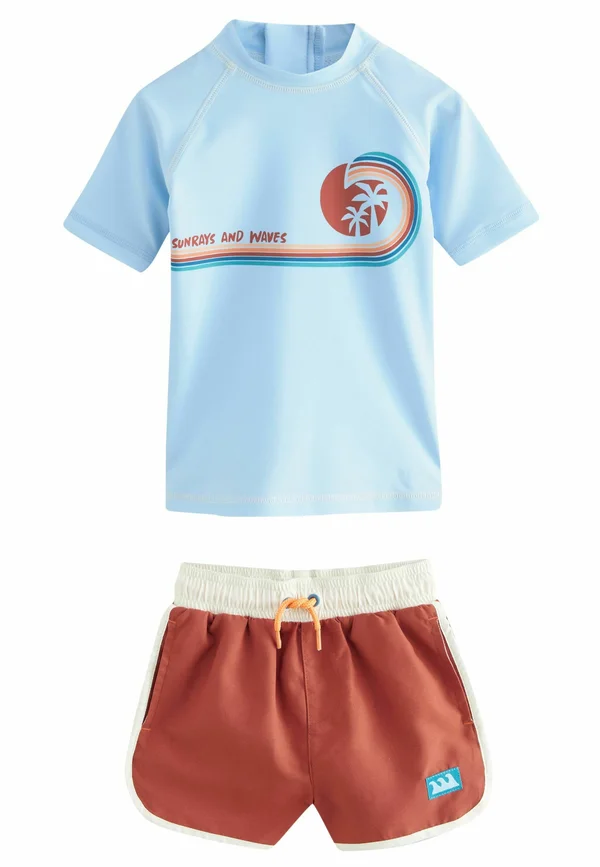 REGULAR FIT - SET - Shorts - light blue brown