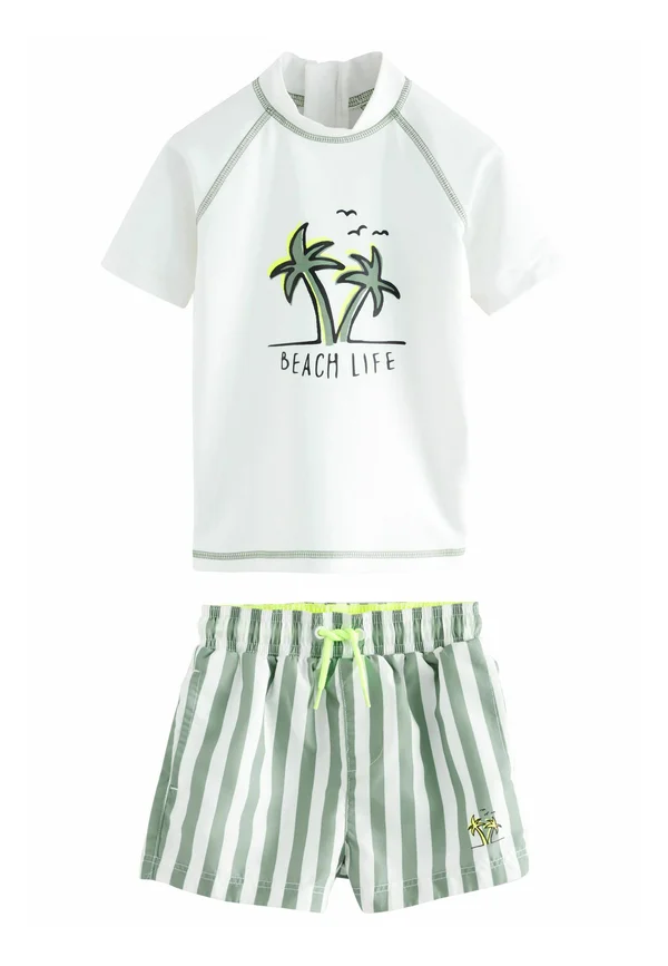 REGULAR FIT - SET - Shorts - white green