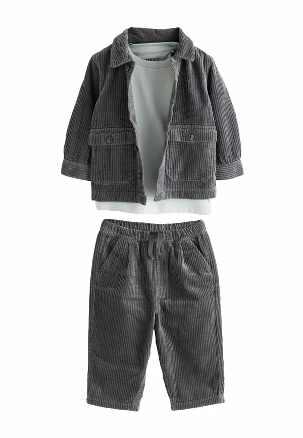 REGULAR FIT SET - Stoffhose - charcoal grey
