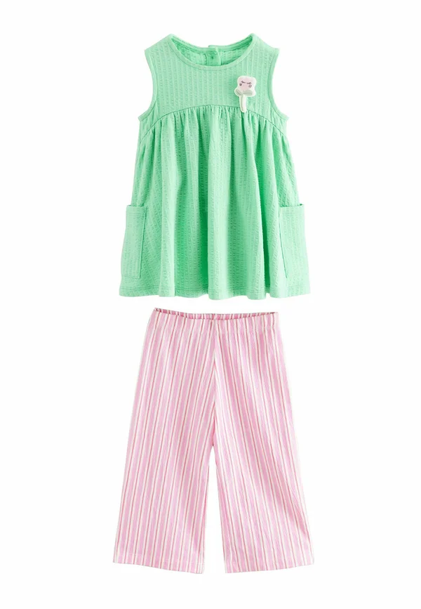 REGULAR FIT -  SET - Stoffhose - green pink character
