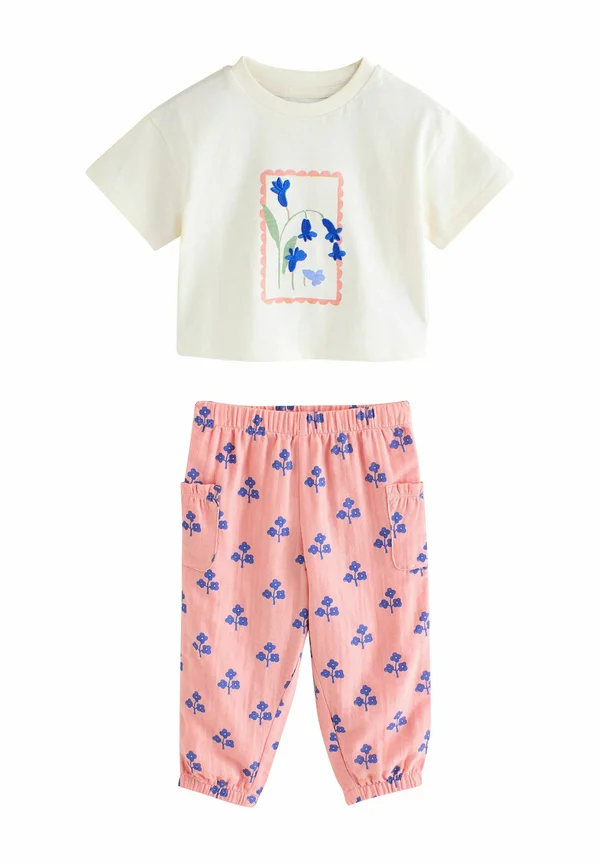 REGULAR FIT - SET - Stoffhose - pink floral