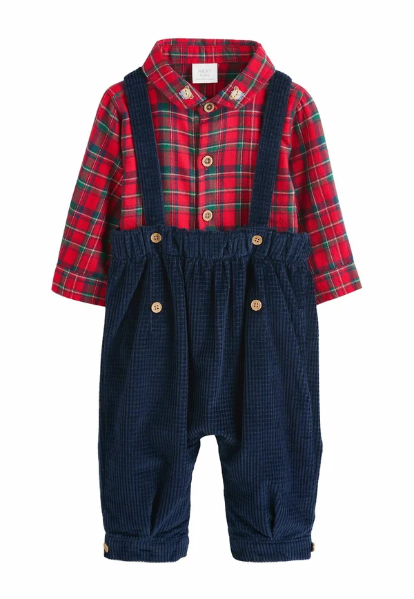 REGULAR FIT -SET - Stoffhose - red check