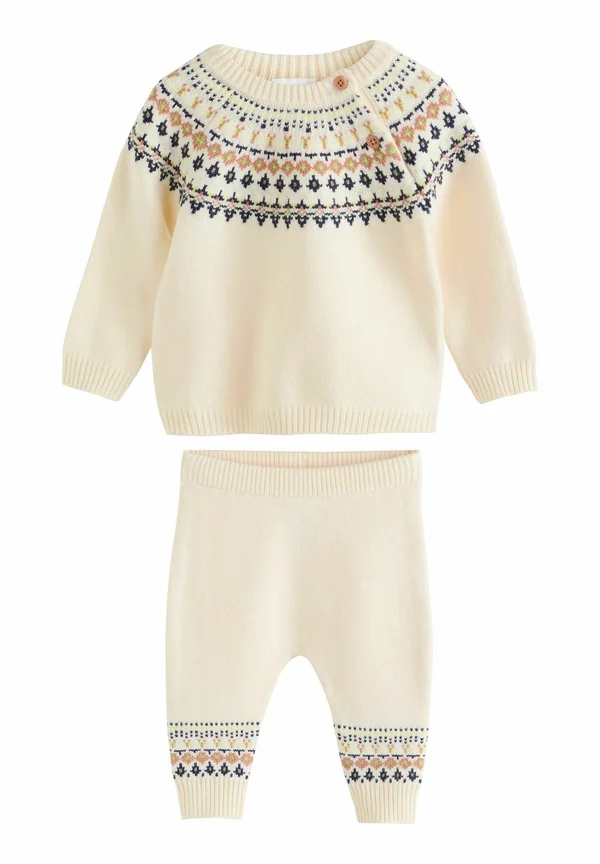REGULAR FIT - SET - Strickpullover - cream fairisle