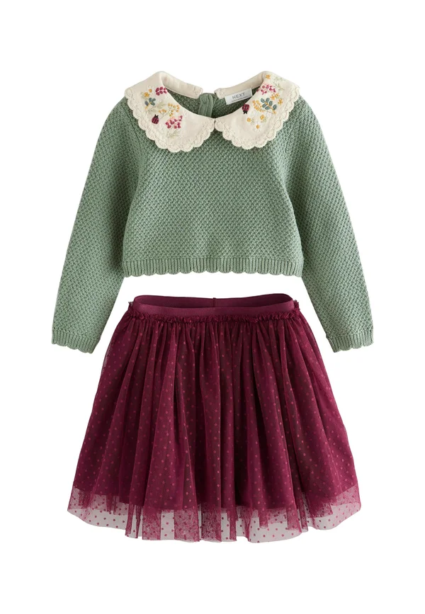 REGULAR FIT SET  - Strickpullover - green red