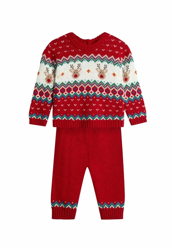 REGULAR FIT   SET   - Strickpullover - red reindeer