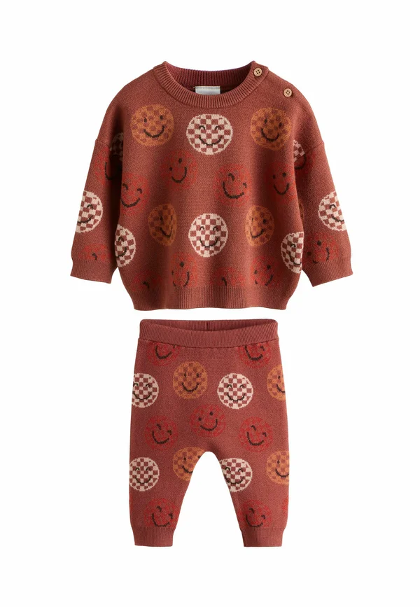 REGULAR FIT - SET - Strickpullover - rust brown faces