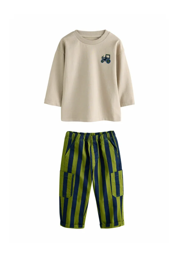 REGULAR FIT SET  - Sweatshirt - blue green farm