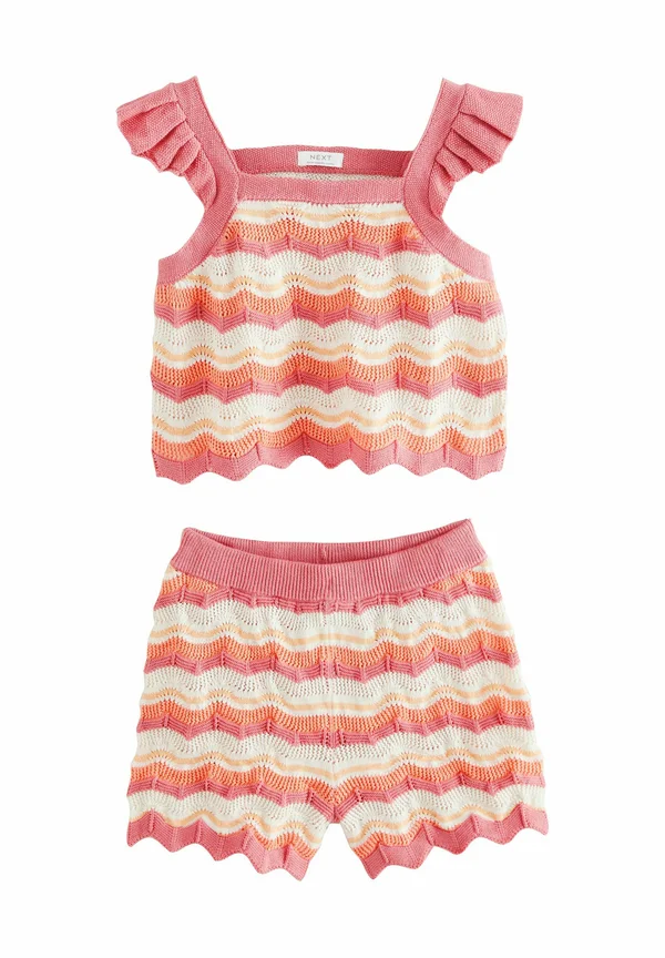 REGULAR FIT - SET - T-Shirt print - orange white