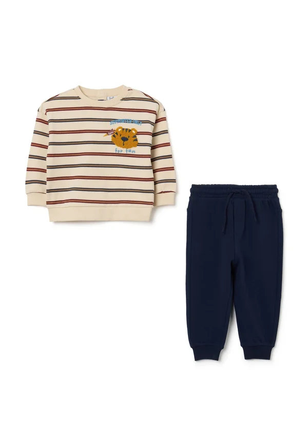REGULAR FIT SET - Trainingsanzug - blue/beige