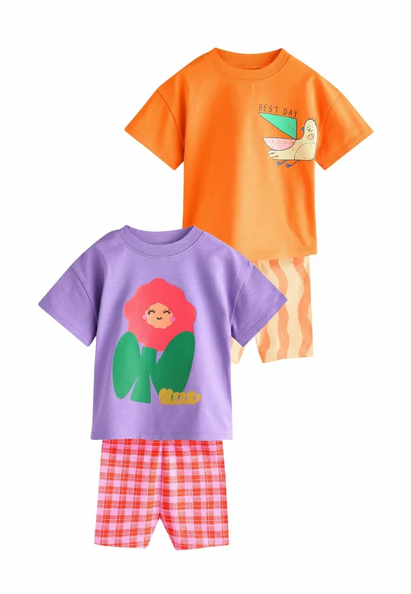 REGULAR FIT - SHORT SLEEVE 2 PACK SET  - Shorts - orange