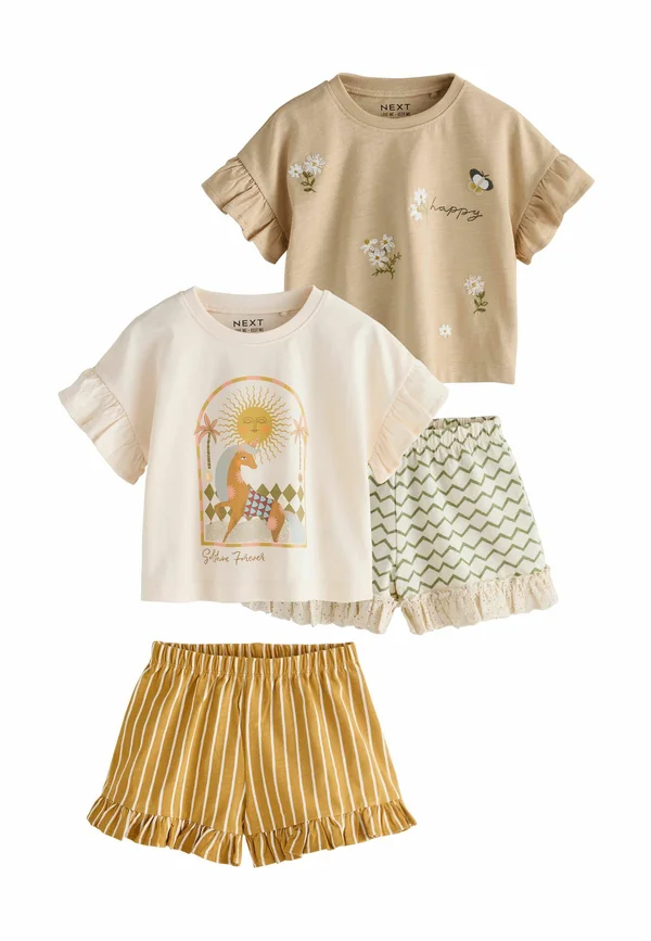 REGULAR FIT - SHORT SLEEVE  2 PACK SET  - Shorts - yellow