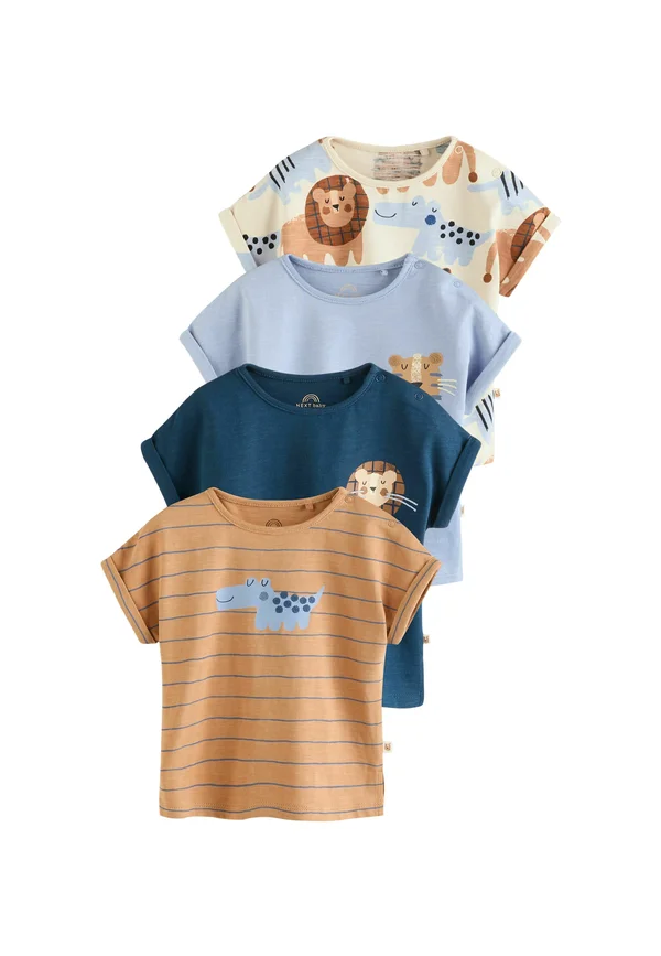 REGULAR FIT SHORT SLEEVE 3 PACK - T-Shirt print - blue neutral