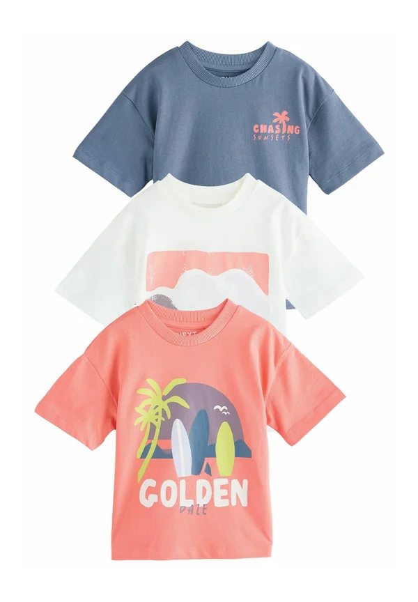 REGULAR FIT - SHORT SLEEVE - 3 PACK - T-Shirt print - white sunshine sea