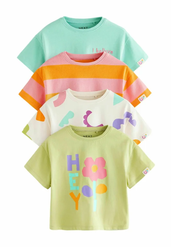 REGULAR FIT - SHORT SLEEVE  4 PACK - T-Shirt print - turquoise blue