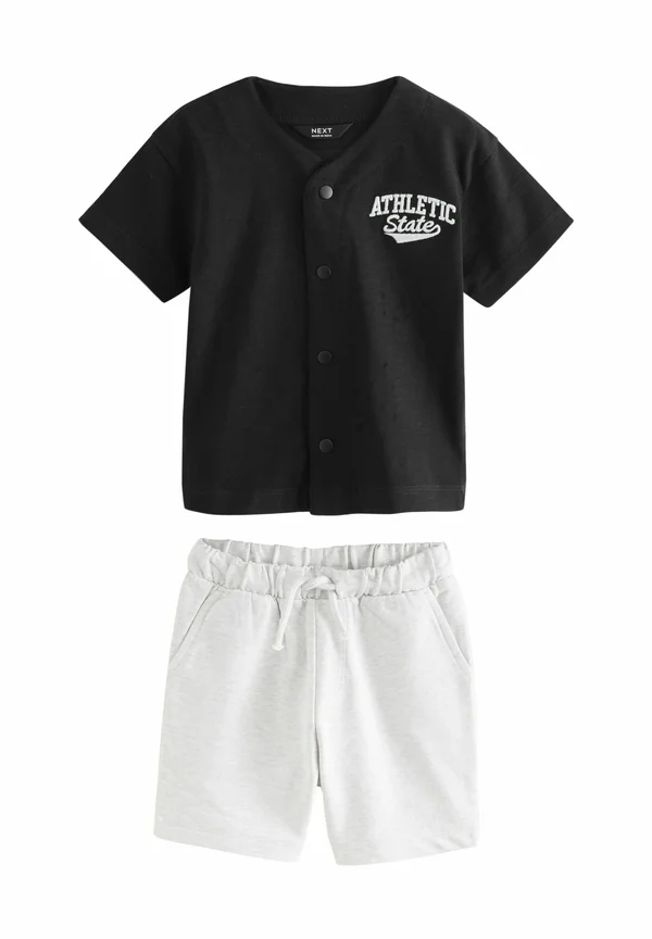 REGULAR FIT -SHORT SLEEVE AMERICAN FOOTBALL SET - Hemd - black grey baseball