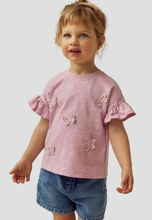 REGULAR FIT - SHORT SLEEVE APPLIQUÉ  - T-Shirt print - pink