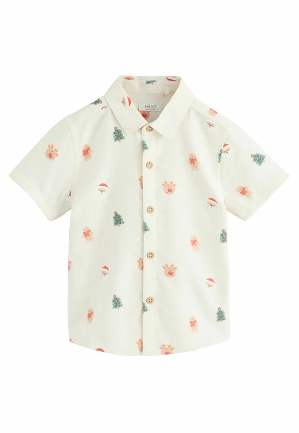 REGULAR FIT - SHORT SLEEVE CHRISTMAS CHARACTER - Hemd - ecru