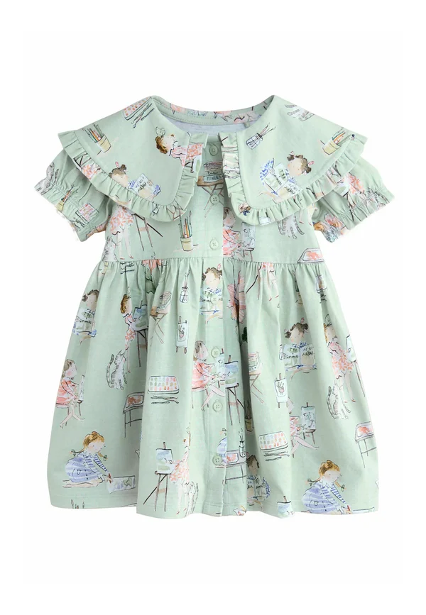 REGULAR FIT - SHORT SLEEVE COLLARED - Freizeitkleid - green