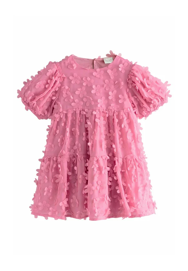 REGULAR FIT - SHORT SLEEVE FLOWERS - Freizeitkleid - pink