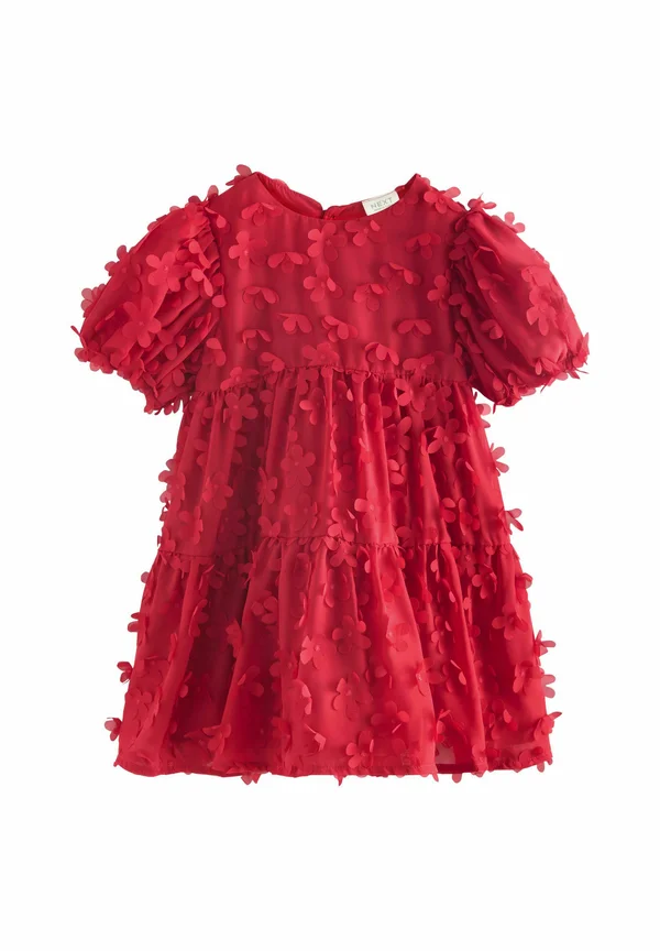 REGULAR FIT - SHORT SLEEVE FLOWERS - Freizeitkleid - red