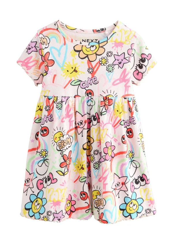 REGULAR FIT-SHORT SLEEVE - Freizeitkleid - pink