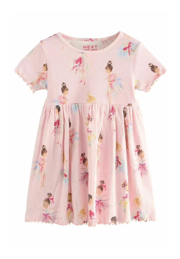 REGULAR FIT-SHORT SLEEVE - Freizeitkleid - pink