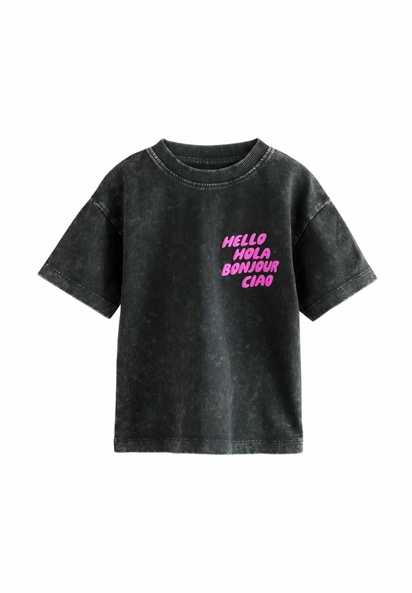 REGULAR FIT - SHORT SLEEVE GRAPHIC  - T-Shirt print - black acid wash