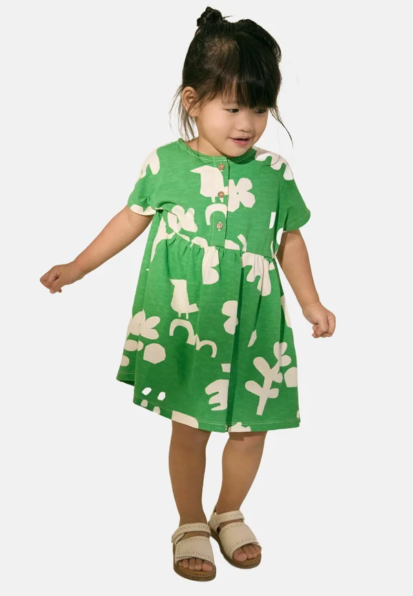 REGULAR FIT - SHORT SLEEVE - Jerseykleid - green character print