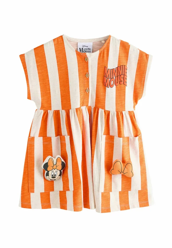 REGULAR FIT-SHORT SLEEVE - Jerseykleid - minnie mouse orange stripe
