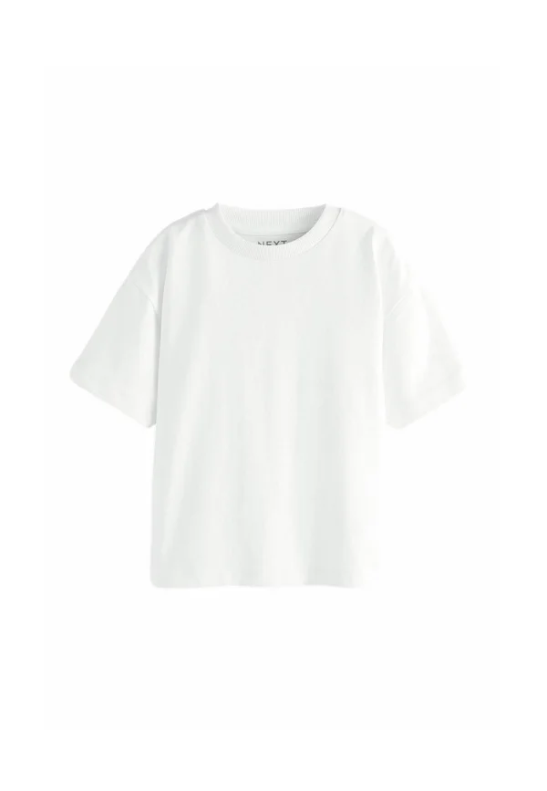 REGULAR FIT  SHORT SLEEVE PLAIN  - T-Shirt basic - white