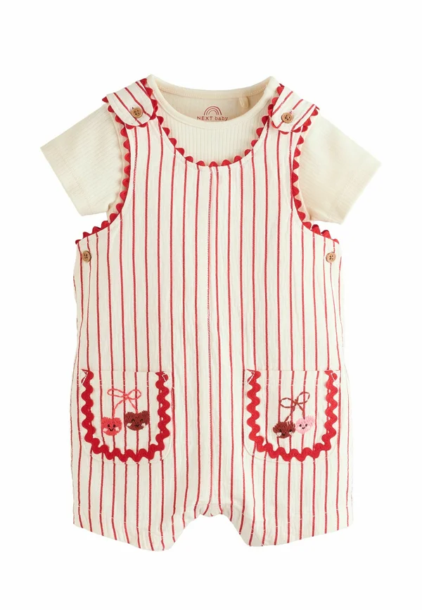 REGULAR FIT - SHORT SLEEVE SET - Body - red stripe cherry