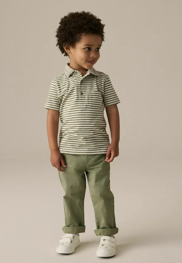 REGULAR FIT - SHORT SLEEVE STRIPE - Poloshirt - green white