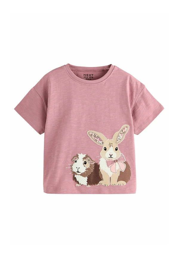 REGULAR FIT - SHORT SLEEVE - T-Shirt print - pink guinea pig and bunny character