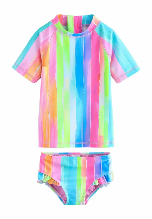 REGULAR FIT - SHORT SLEEVED SET - Bikini - rainbow stripe