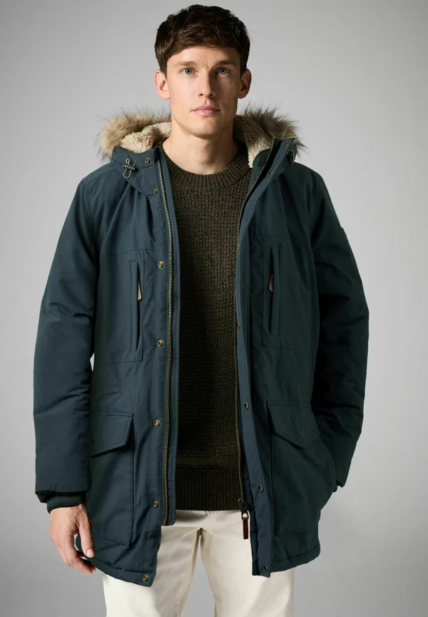 REGULAR FIT - SHOWER RESISTANT HOODED - Wintermantel - navy