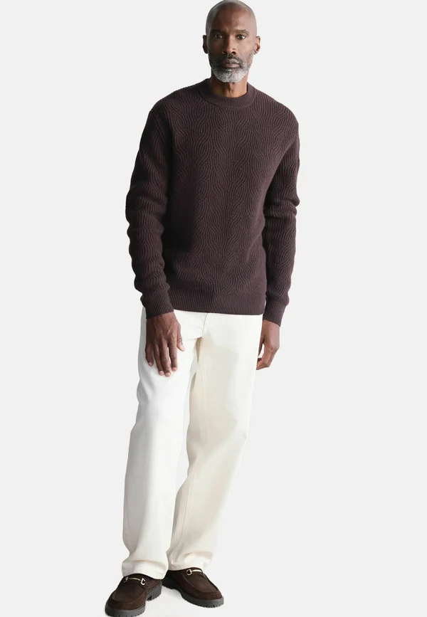 REGULAR FIT - SIGNATURE BLEND CREW  - Strickpullover - burgundy red