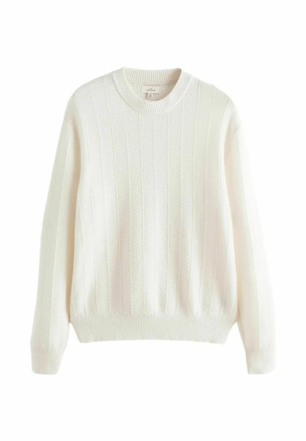 REGULAR FIT - SIGNATURE BLEND CREW  - Strickpullover - ecru white