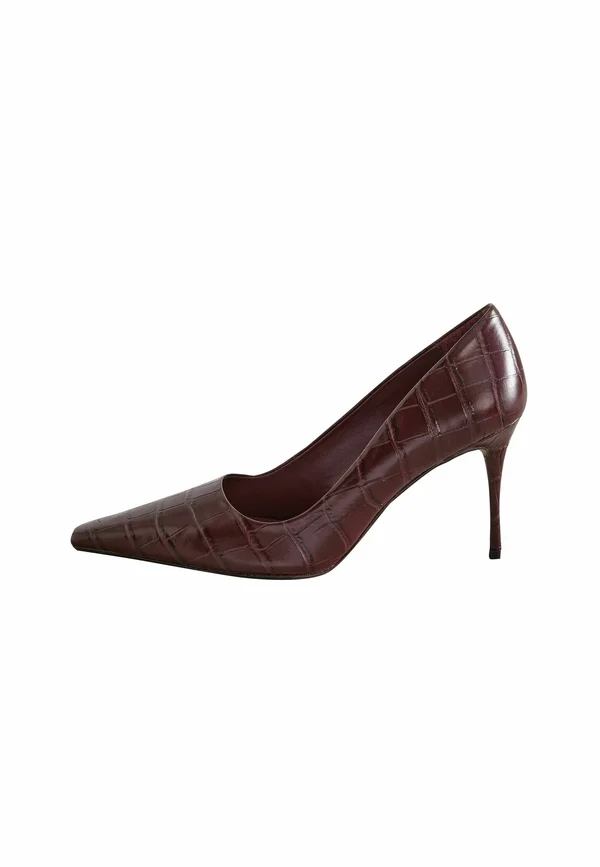 REGULAR FIT - SIGNATURE CROC EMBOSSED POINTED  - Pumps - burgundy red