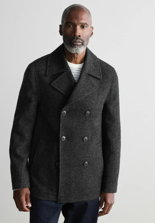 REGULAR FIT - SIGNATURE PEA - Klassischer Mantel - charcoal grey