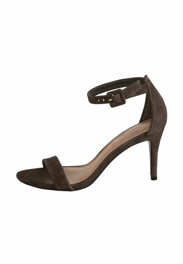 REGULAR FIT-SIGNATURE ROUND TOE BUCKLE DETAIL MID SIMPLE - Riemensandalette - chocolate brown